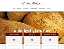 Tablet Screenshot of gretnabakery.co.uk